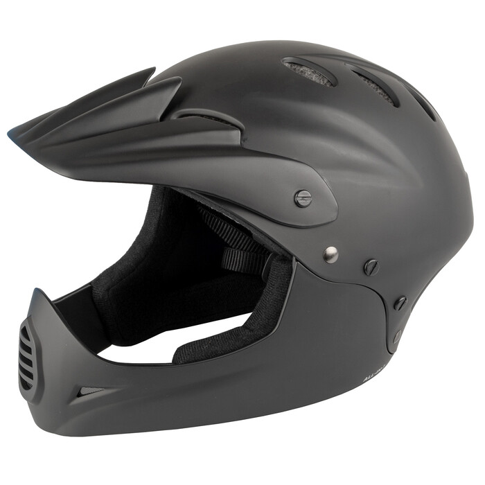 M-WAVE Freeride Downhill Full Face Helm All-In-1 matt schwarz Gre 54-58cm black