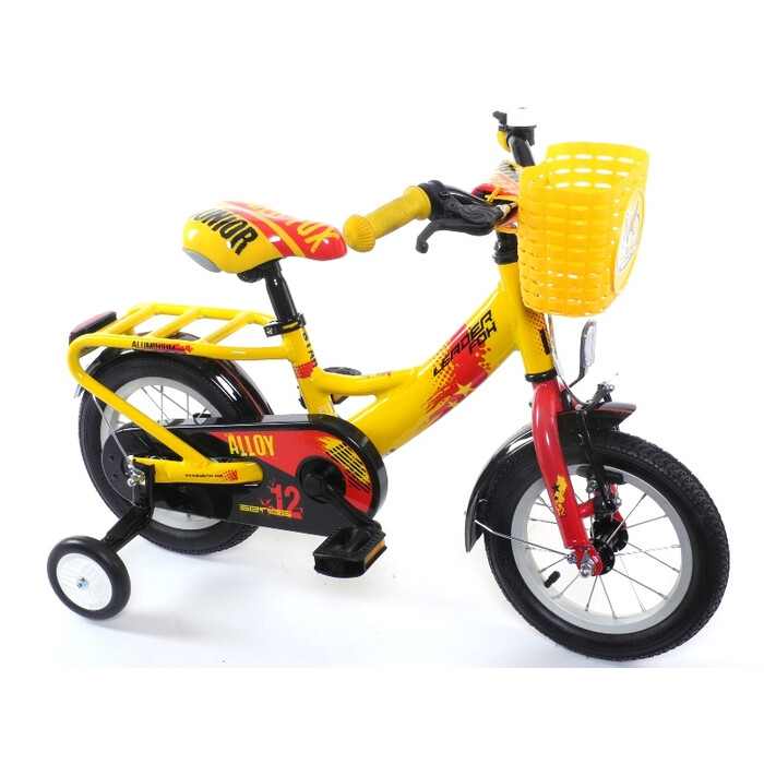 12 Zoll leichtes Aluminum Kinderrad Leader Fox Star Girl Fahrrad Krbchen gelb