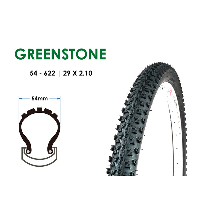 29 Zoll Fahrrad Reifen 54-622 MTB Tire 29x2.10 Mantel Decke Greenstone schwarz