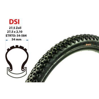 27,5 Zoll DSI Fahrrad Reifen 27.5x2.1 MTB 54-584 tire...