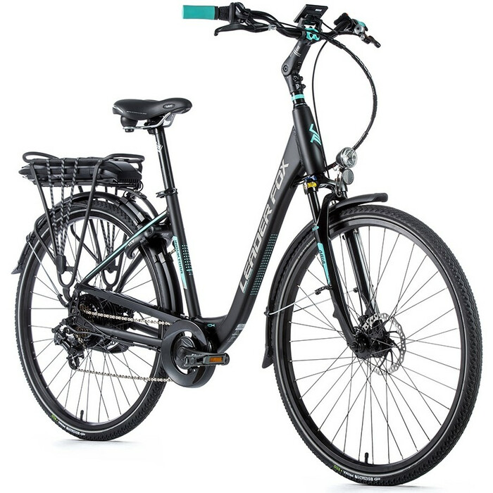 28 Zoll LEADER FOX Induktora E Bike Elektro Fahrrad Pedelec 576Wh Scheibenbremsen schwarz 46cm