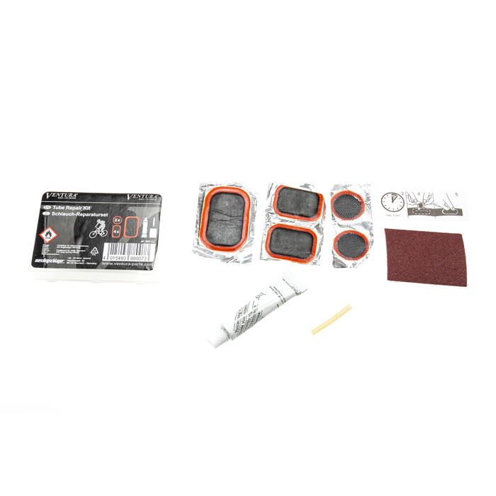 Ventura Schlauch Reparatur Set Flickzeug 10-teilig Kunstoffbox Tube Repair Kit