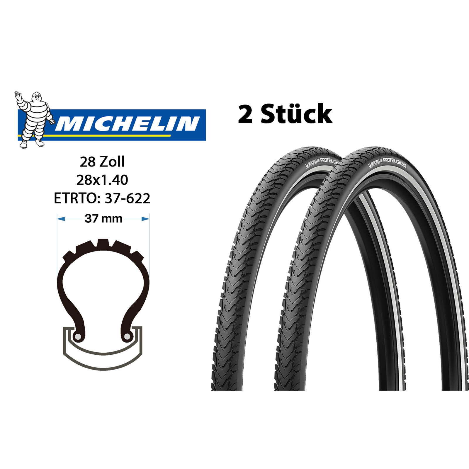 Michelin Fahrrad Reifen Protek Cross  // alle Größen 
