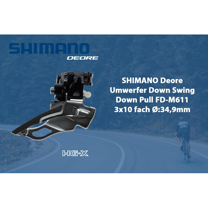 SHIMANO Deore Umwerfer Down Swing Down Pull FD-M611 3x10 fach :34,9mm B-Ware