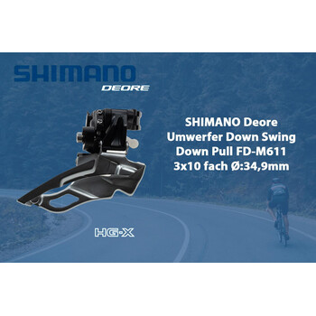 SHIMANO Deore Umwerfer Down Swing Down Pull FD-M611 3x10...