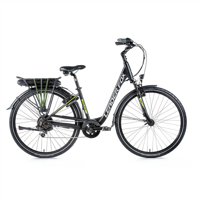 28 Zoll E-Bike LEADER FOX Park City 7 Gang Pedelec 36V 460,8Wh schwarz grün RH50