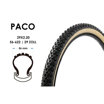 29 Zoll Paco Tires MTB Fahrrad Reifen 29x2.20 Mantel...