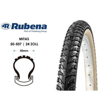 50-507 ✅ Amigo Fahrrad Reifen 24 Zoll m-1000 24 x 1,90 