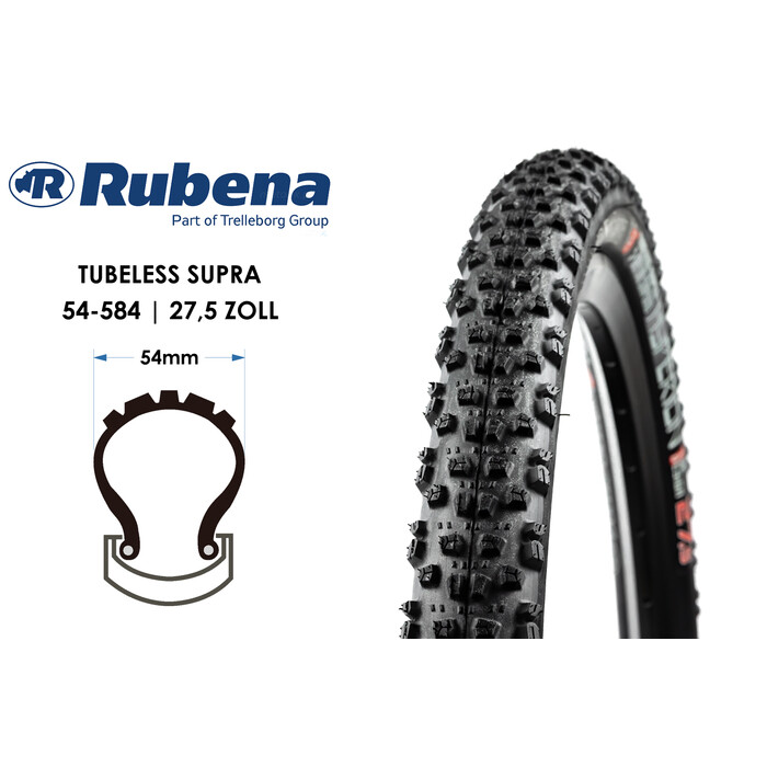27.5 Fahrrad Reifen RUBENA Hyperion Top Design MTB 27.5x2.10 Faltreifen TLR 54-584