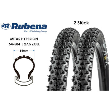 2 Stck 27.5 Fahrrad Reifen MITAS Hyperion Bike Tire...