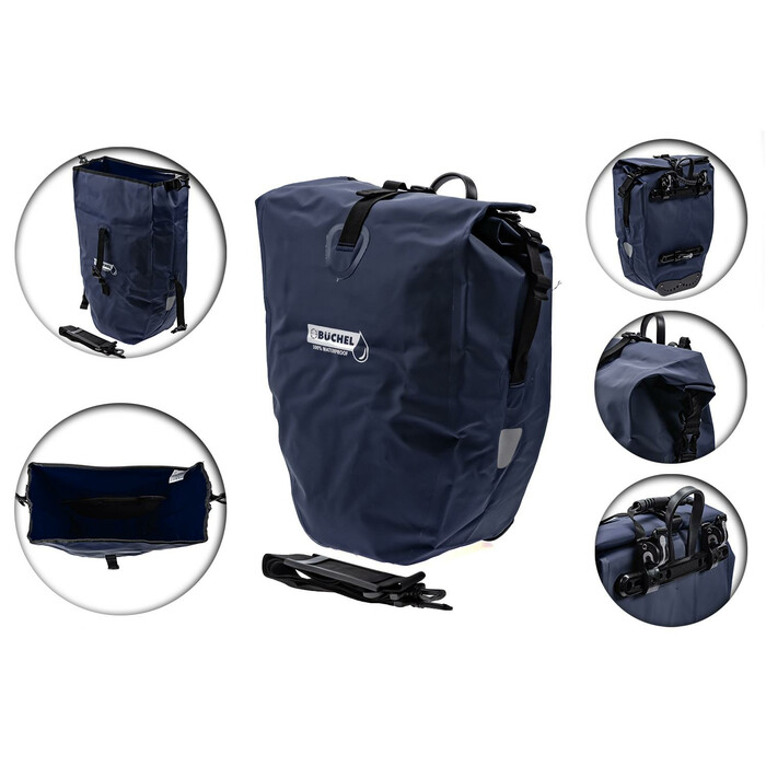 Fahrrad Gepäckträger Tasche blau