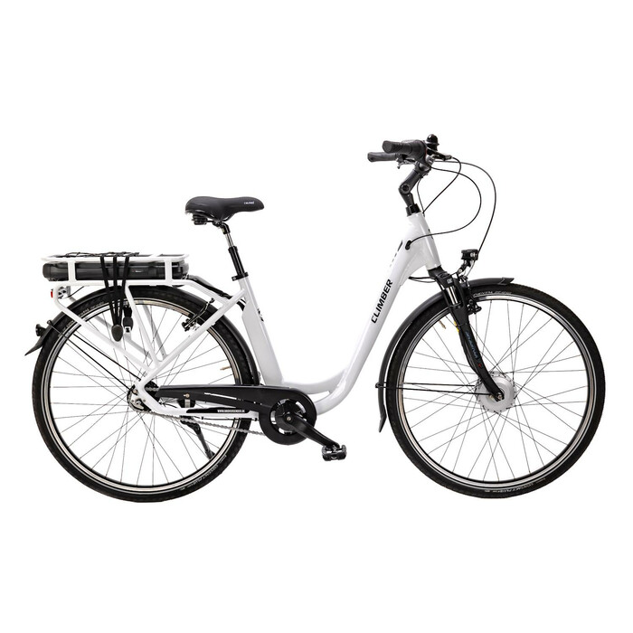 28 Zoll Damen City E Bike Elektro Fahrrad Shimano Nexus 7 Gang Continental weiss