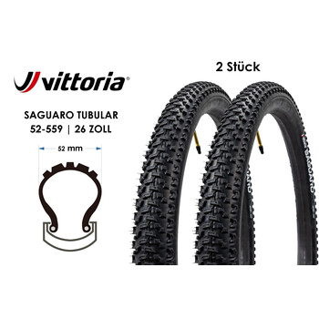 2 Stck 26 Zoll VITTORIA Saguaro Schlauch Fahrrad Reifen...