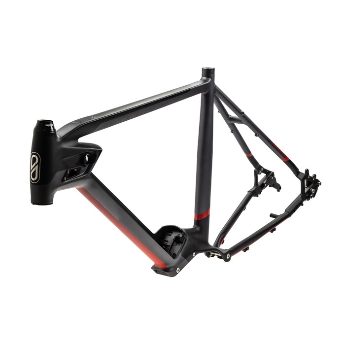 28 Zoll TECHNIBIKE E-Bike Rahmen XL Rh:58cm inkl.Steuersatz Grau/Schwarz/Rot B-Ware
