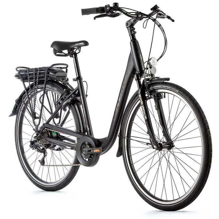 28 Zoll E-Bike Leader Fox Park City Elektro Fahrrad 7 Gang LG 12,8 Ah / 460,8 Wh Anthrazit RH 42cm