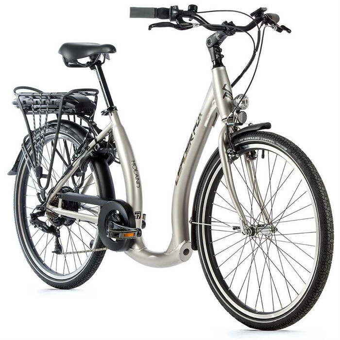 26 Zoll Alu LEADER FOX Holand E-Bike Elektro Fahrrad Pedelec 460,8Wh 12,8Ah Silber
