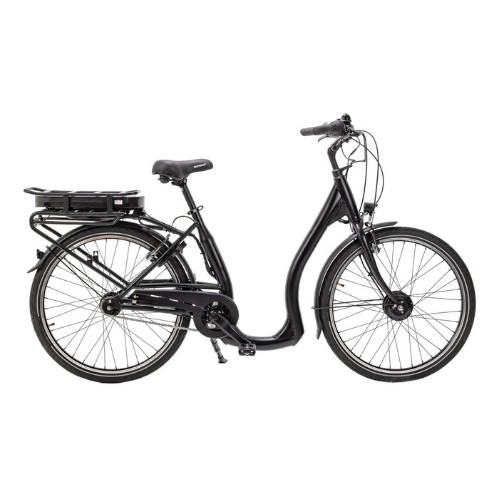 26 Zoll Alu City E Bike Elektro Fahrrad Tiefeinsteiger Shimano 7 Gang Rcktritt schwarz bis 135kg Gesamtgewicht