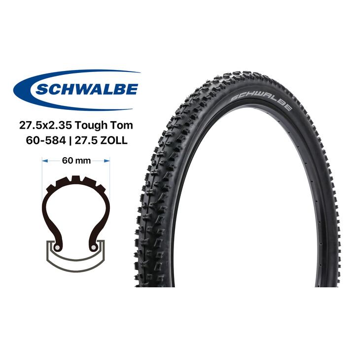 27.5 Zoll Fahrrad Reifen Schwalbe Tough Tom Active Line 27.5x2.35 MTB 60-584 K-Guard 650B tire