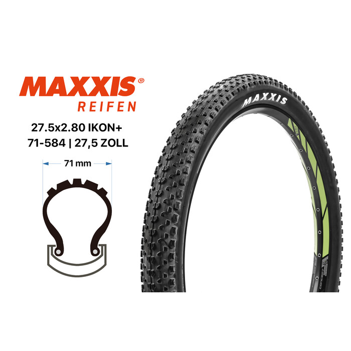 27.5 Zoll MAXXIS IKON+ Fahrrad Reifen 71-584 All Mountain Enduro 27.5x2.80 EXO TLR