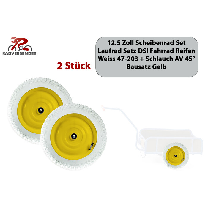 2 Stck 12 Zoll Scheibenrder Handwagen Klaufix DDR VEB Reifen Schlauch 47-203