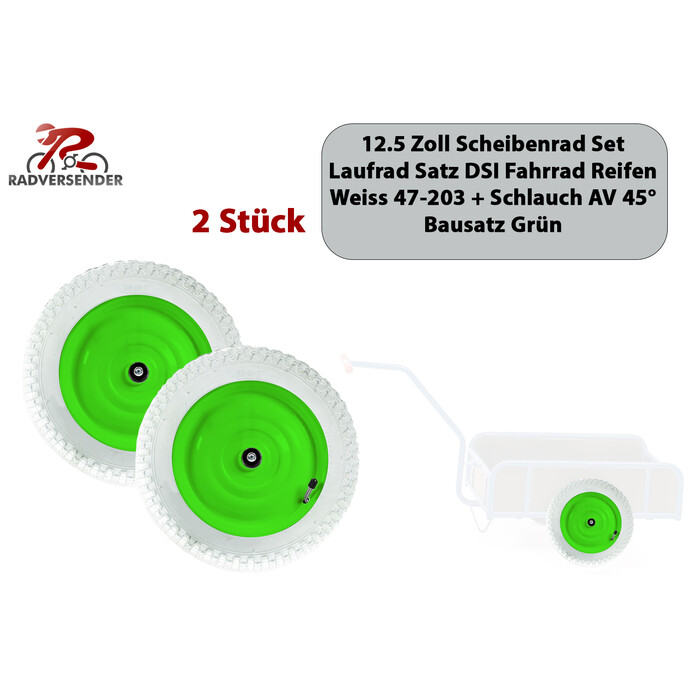 2 Stck 12 Zoll Scheibenrad Handwagen Set Klaufix DDR VEB Reifen Schlauch 47-203