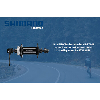 SHIMANO Vorderrad Nabe HB-TX505 Centerlock 32Loch VR...