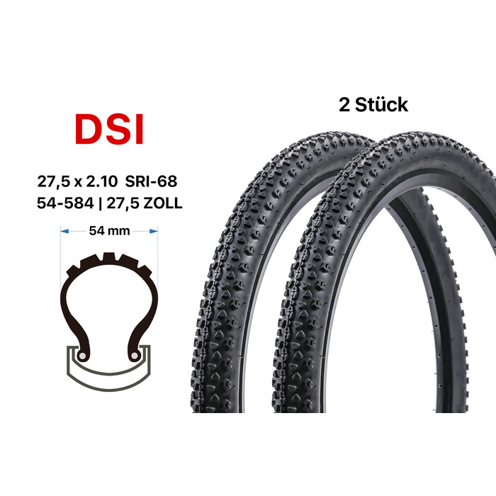 2 Stck 27,5 Zoll Fahrrad Reifen MTB 27.5x2.10 tire 54-584 Decke Mantel
