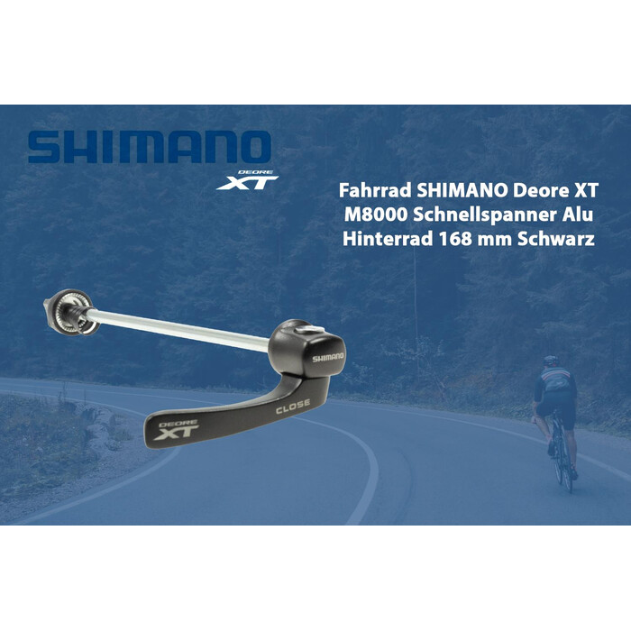 Fahrrad SHIMANO Deore XT M8000 Schnellspanner Alu Hinterrad 168 mm Schwarz