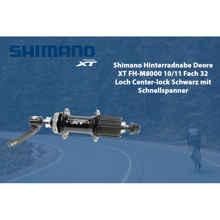Shimano Hinterradnabe Deore XT FH-M8000 10/11 Fach 32 Loch Centerlock mit Schnellspanner