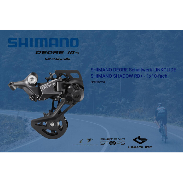 SHIMANO DEORE Schaltwerk RD-M5130 10 fach speed Shadow Plus Linkglide MTB grau