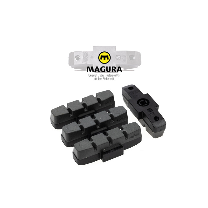 4 Stück original MAGURA  Brems Beläge hydraulische Felgenbremsen HS11 33 grau Brake Pads