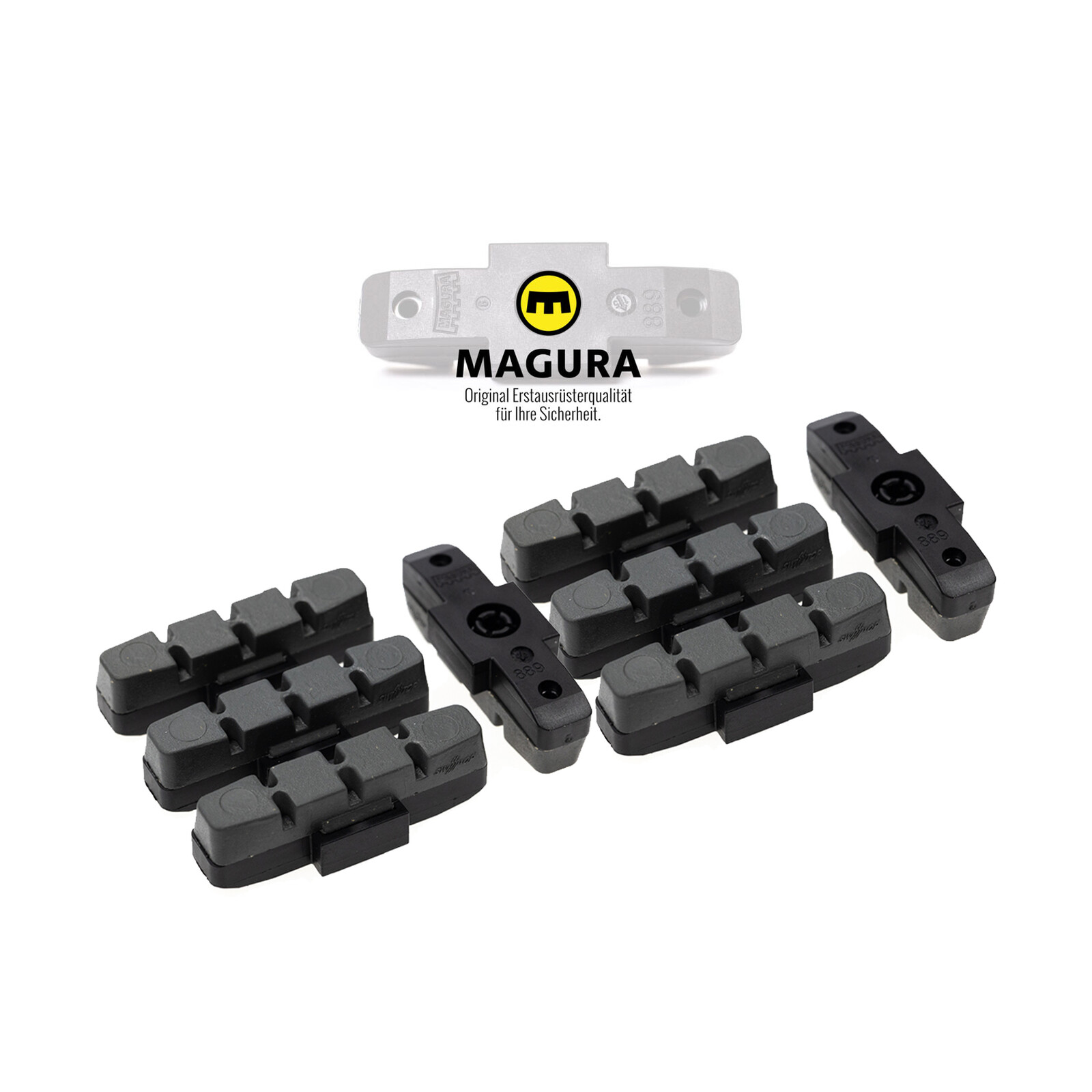 4x Bremsbeläge für Magura HS 11 und HS 33 22 66 und 21 rot-2ot000421