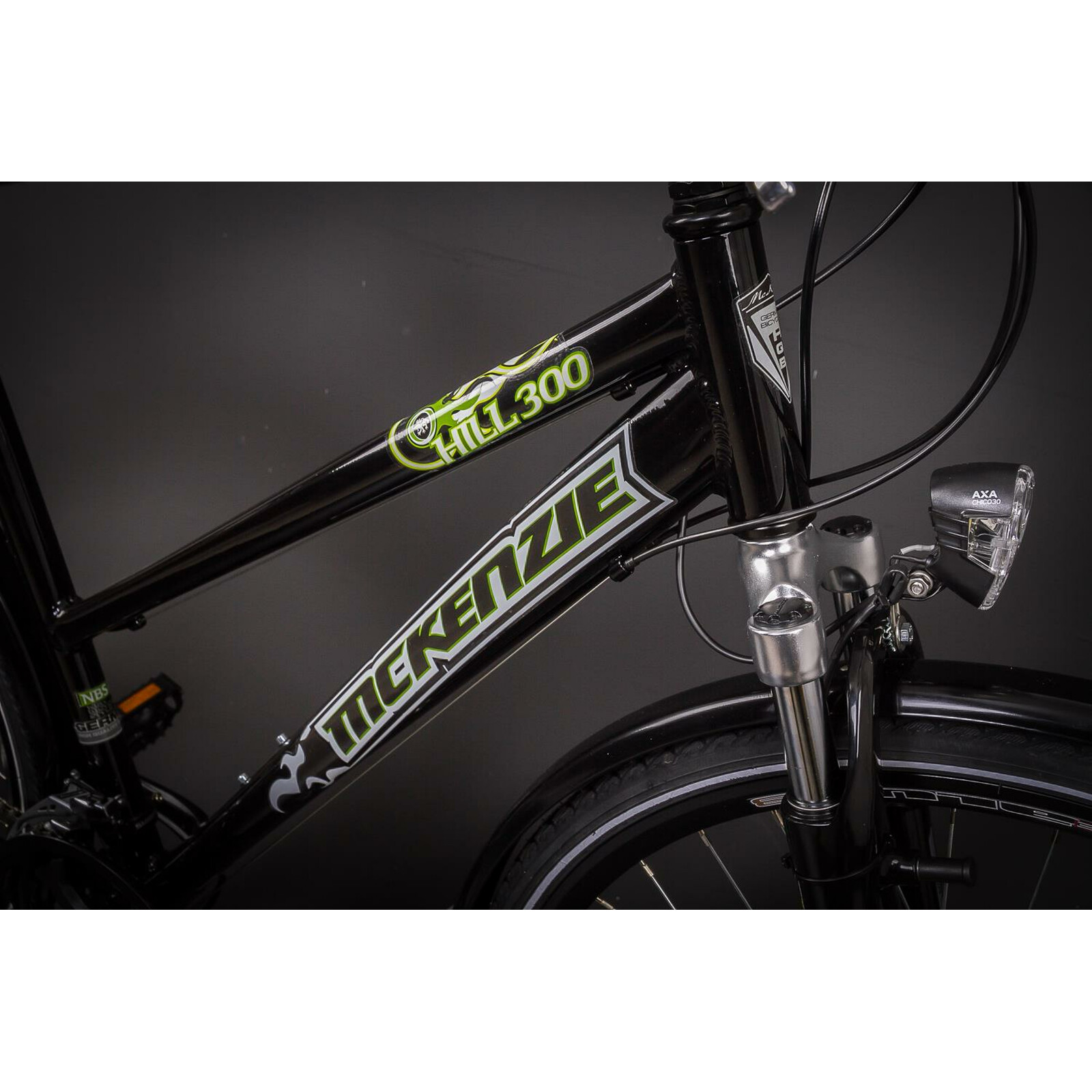 Fahrrad Aufkleber Rahmen Dekor Satz schwarz weiss grün Sticker MC KENZIE frame 