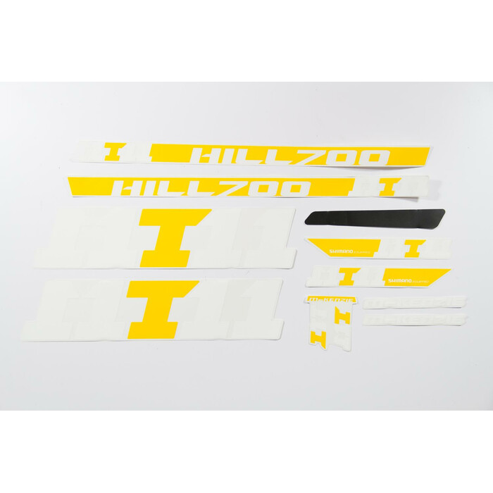 Fahrrad DEKOR Satz Aufkleber Rahmen frame Decal Sticker MC KENZIE gelb weiss