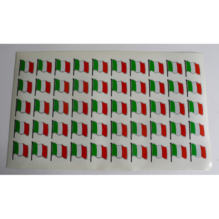 25 Stk Fahrrad DEKOR Aufkleber Auto Rad Sticker Italien Flagge Italia Tricolore