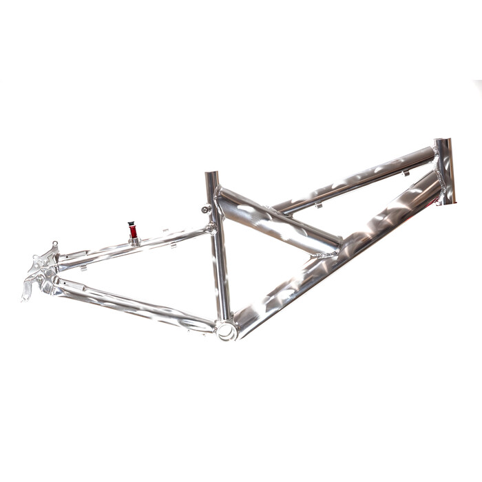 24 Zoll Alu MTB Kinder Fahrrad Rahmen frame Disc V-Brake RH 34 gebürstet Retro