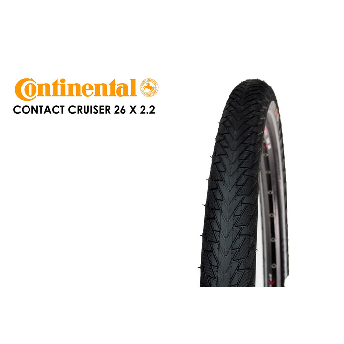 26 Zoll CONTINENTAL Contact Cruiser 26x2.2 Fahrrad Reifen 55-559 Reflex Mantel E-25 Tire
