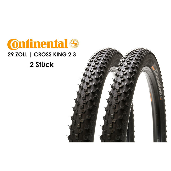 2 Stück 29 Zoll Continental Cross King Fahrrad Reifen 29x2.3 Mantel 58-622 Decke Tire schwarz
