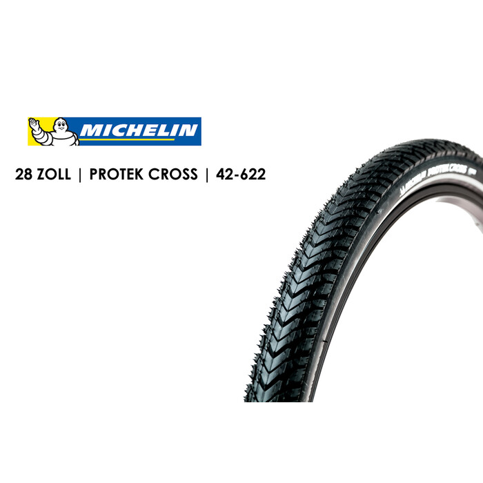 28 Zoll MICHELIN Protek Cross Fahrrad Reifen 42-622 Pannenschutz Mantel Tire Reflex
