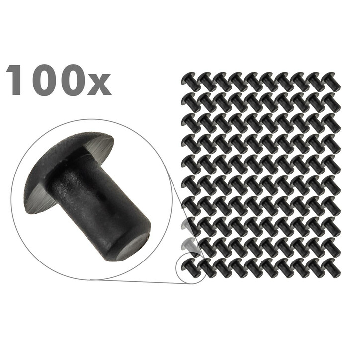 100 Stück Abdeck Kappe für Bohrloch 5 mm Blind Stopfen